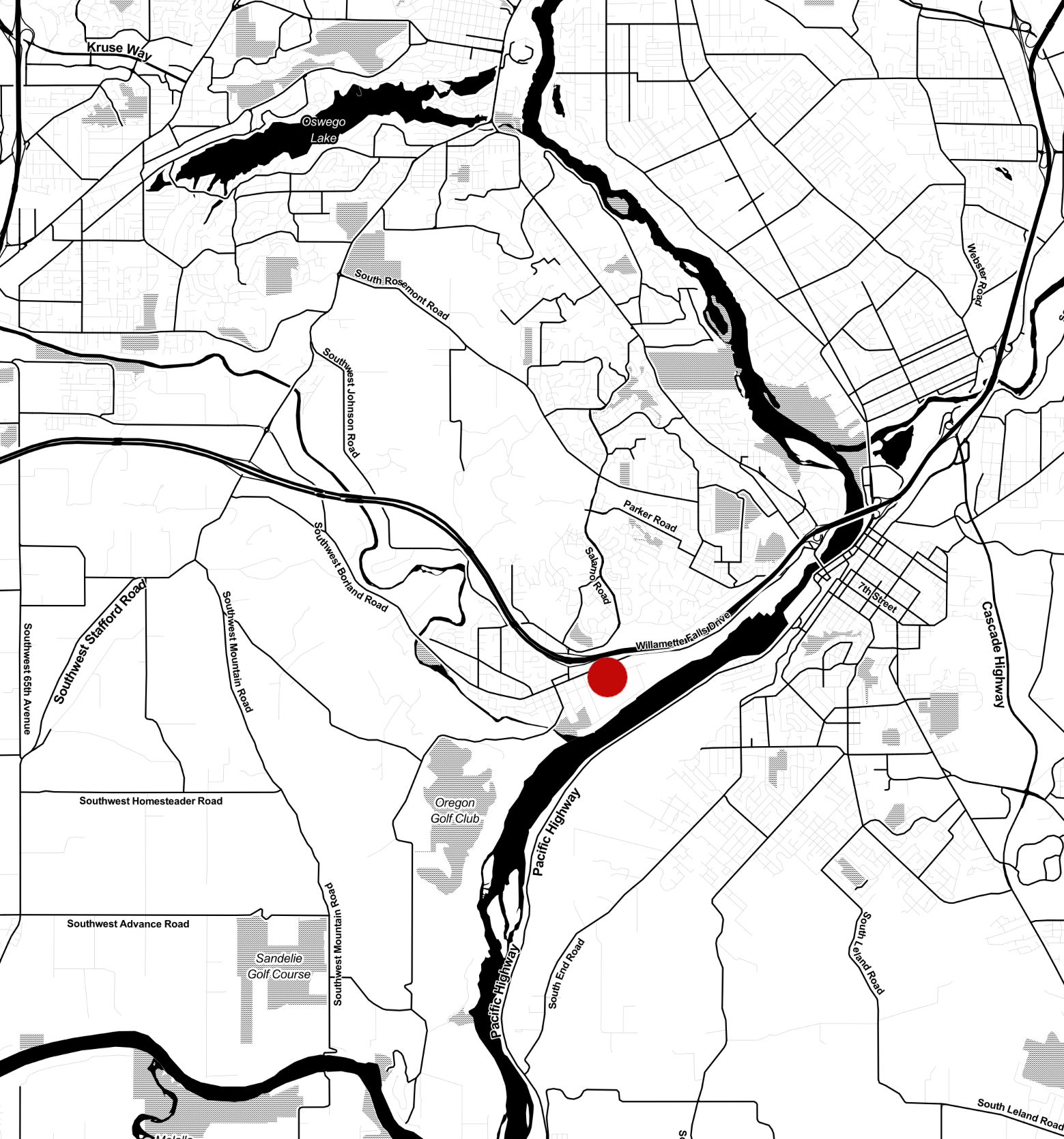 Headquarters in West Linn Oregon map